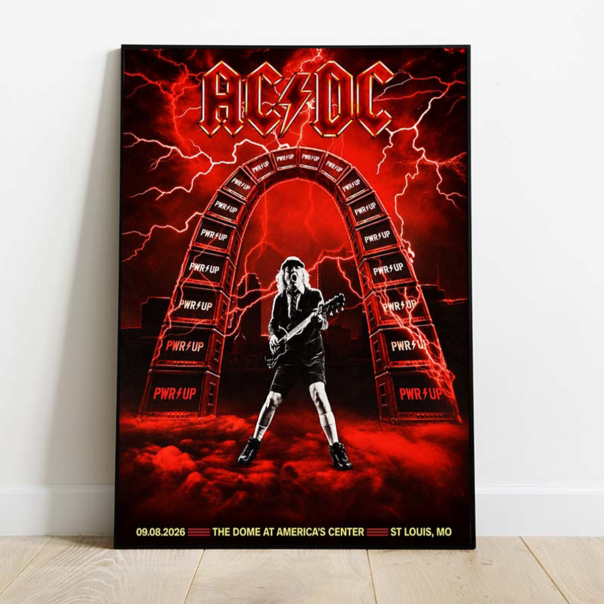 ACDC PWR Up St. Louis Missouri 2026 Event Poster Live At The Dome At America’s Center On Sept 8 2026 Poster Canvas