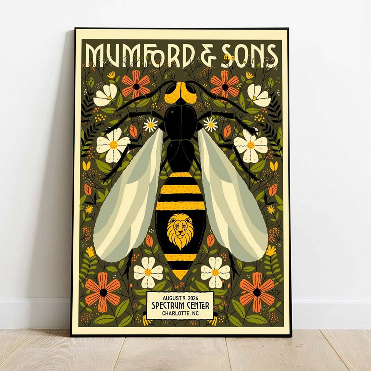 Mumford And Sons Charlotte NC 2026 Event Poster At Spectrum Center On August 9 2026 Home Decor Poster