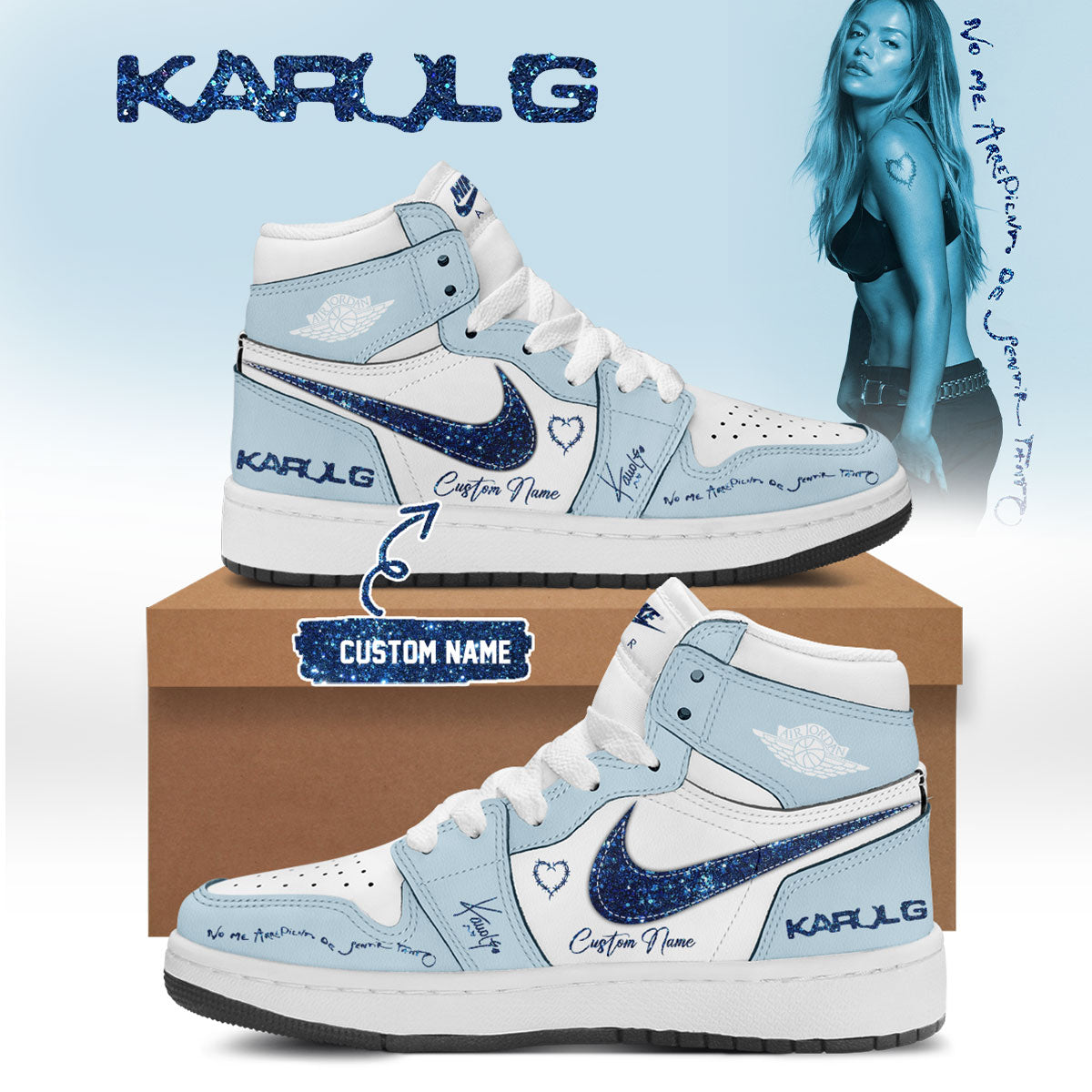 .KaRol G Album “NO ME ARREPIENTO DE SENTIR TANTO” 🩵 – Shoes