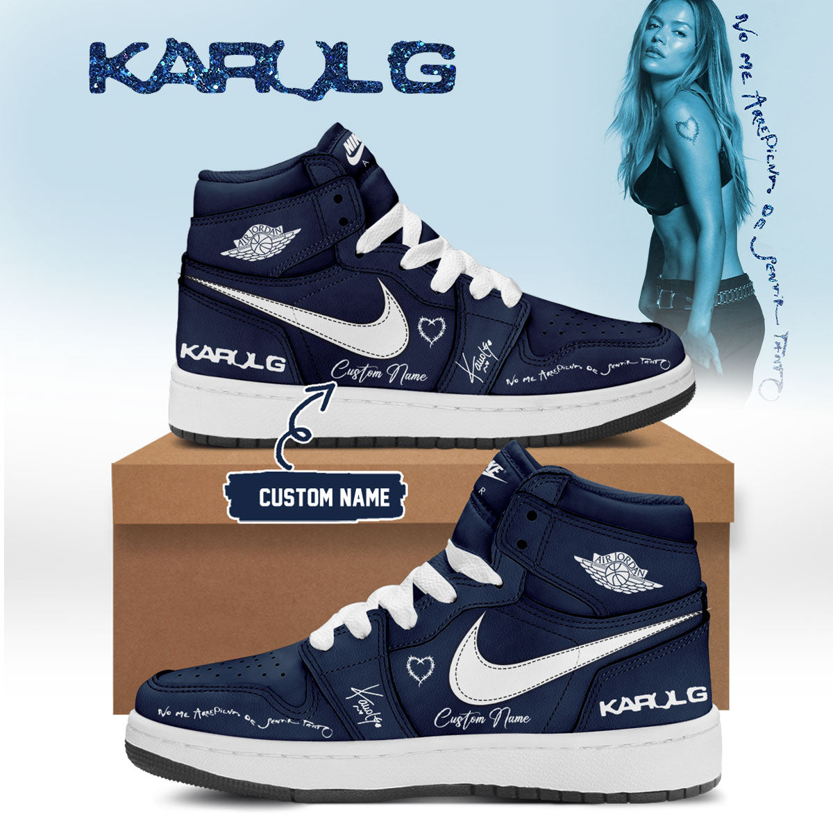 .KaRol G Album “NO ME ARREPIENTO DE SENTIR TANTO” 🩵 – Shoes