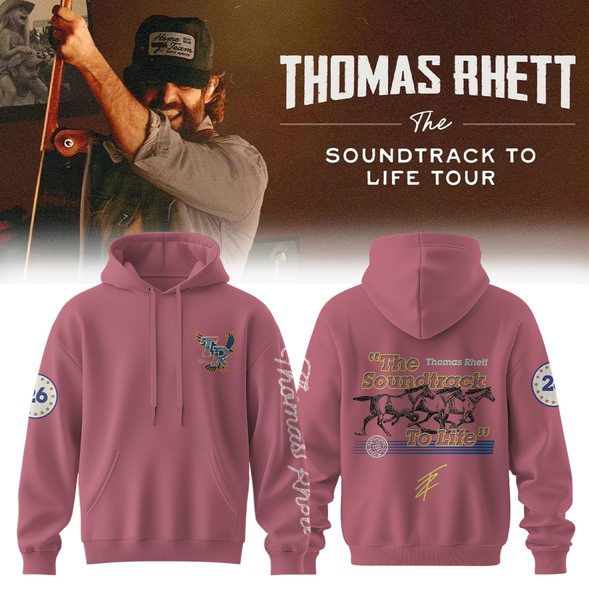 ,Thomas Rhett ”The Soundtrack to Life Tour” Limited Edition Signature – Hoodie