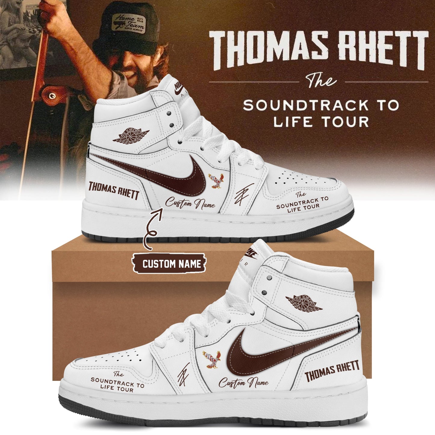 ,,Thomas Rhett ”The Soundtrack to Life Tour” Limited Edition Signature – Shoes 2