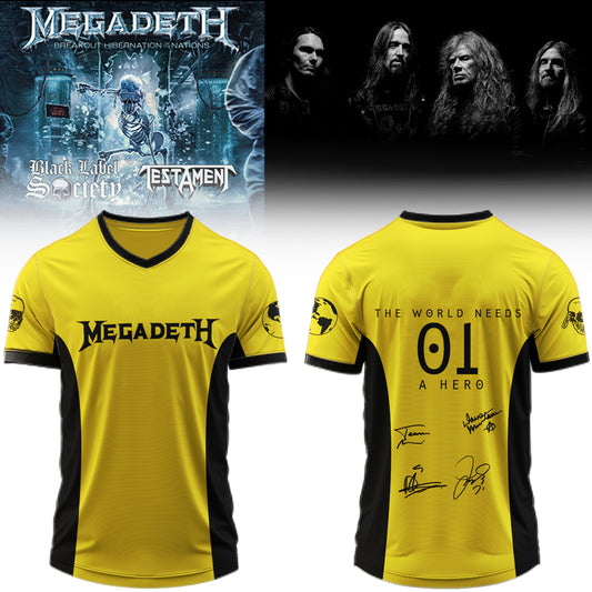 Megadeth Limited Signed Soccer Jersey