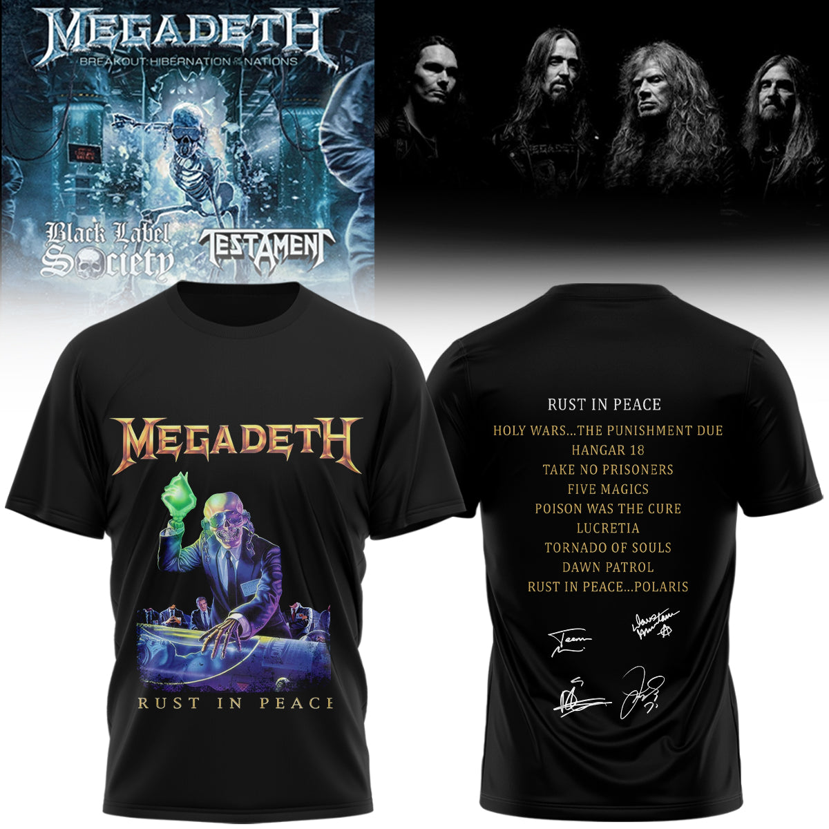 Megadeth Limited Signed TShirt