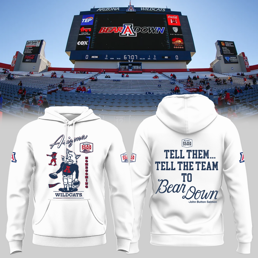 Limited Edition Arizona Wildcats 100 Years Bear Down Hoodie