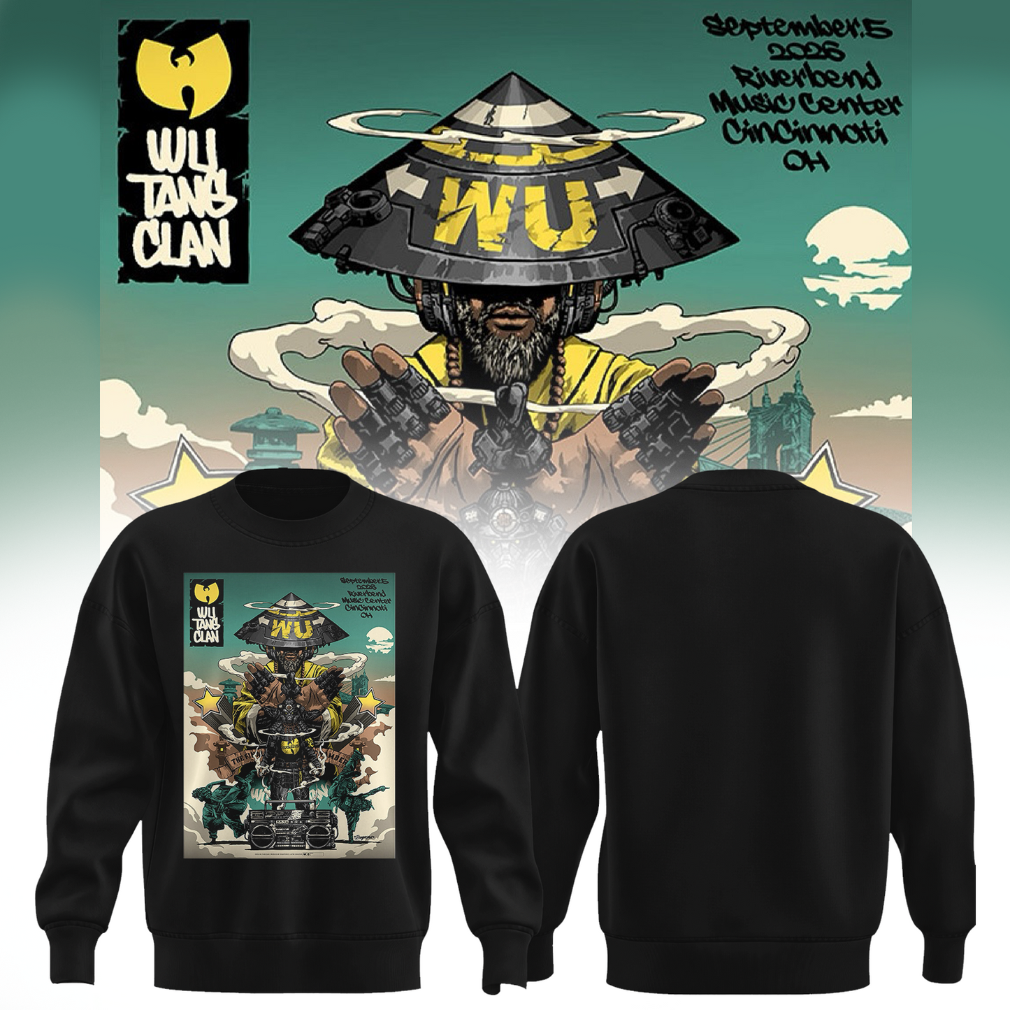 Wu-Tang Clan Cincinnati OH Live At Riverbend Music Center On Sep 5 2026 Sweatshirt