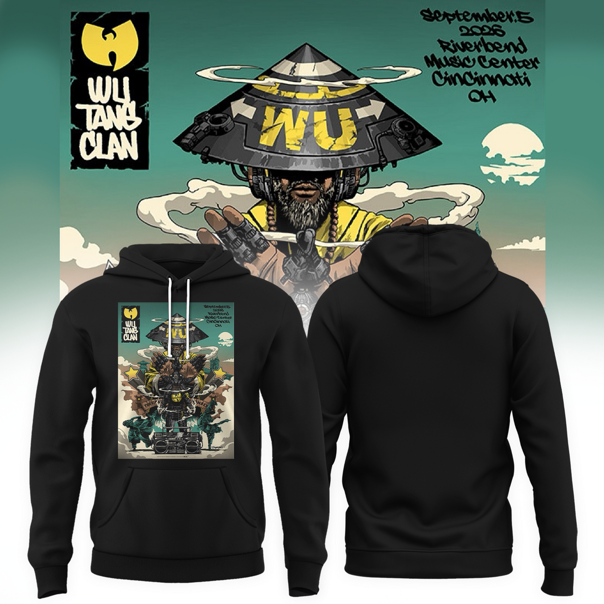 Wu-Tang Clan Cincinnati OH Live At Riverbend Music Center On Sep 5 2026 Hoodie