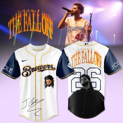 Baseball All Team x The Fall Off Tour Brewers Premium 3D Baseball Jersey