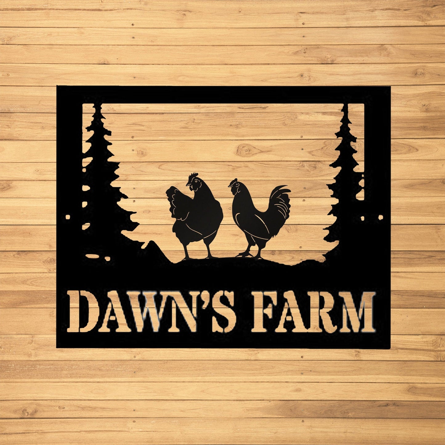 Custom Chicken Sign, Custom Chicken Coop Metal Art, Personalized Chicken Farm Sign, Farm Coop Sign, Chicken Coop Name Sign