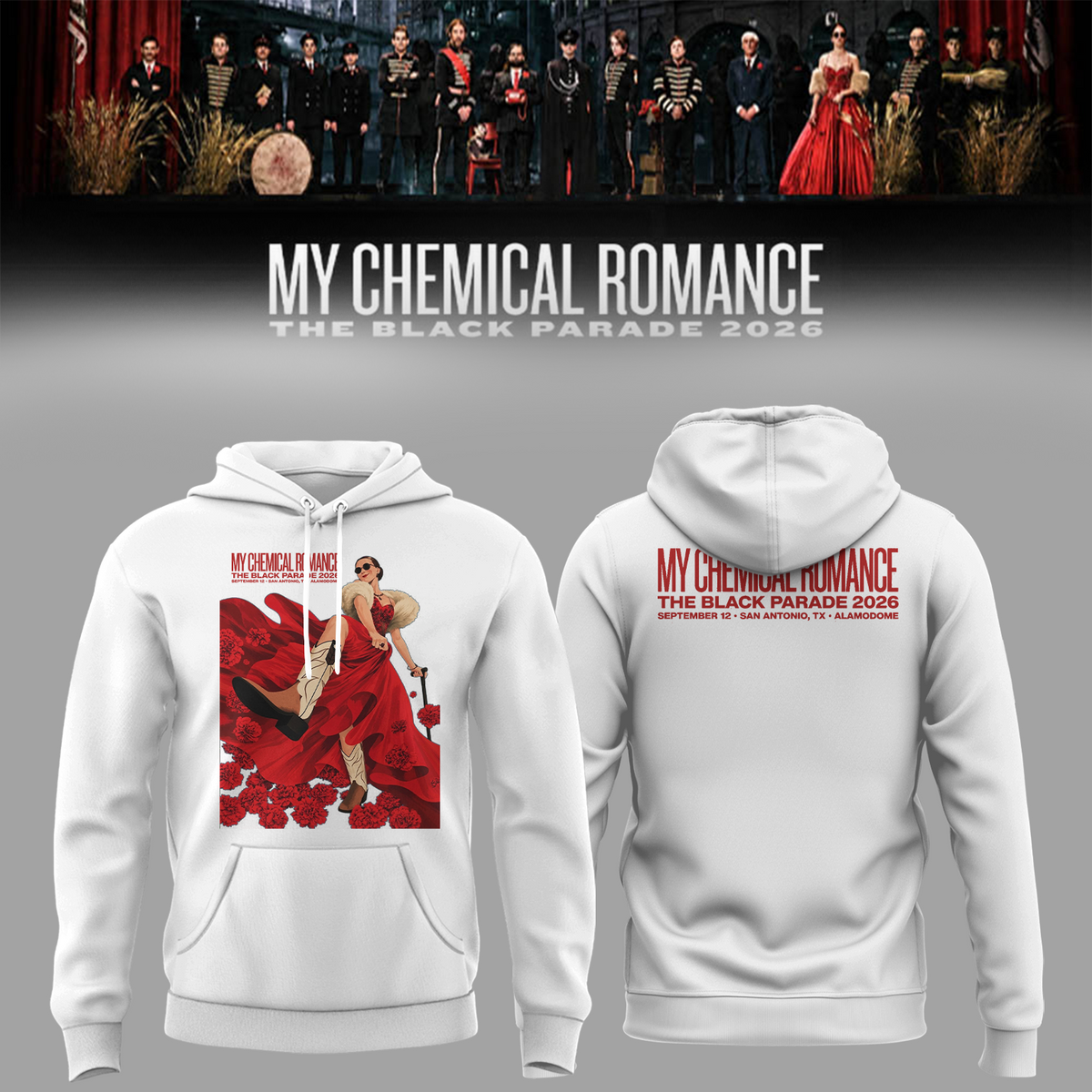 My Chemical Romance The Black Parade 2026 San Antonio Texas Alamodome September 12 Hoodie