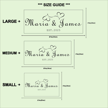 Personalized Wedding Sign: Rustic Birch Wood, Custom Couple Names