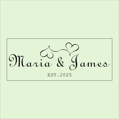 Personalized Wedding Sign: Rustic Birch Wood, Custom Couple Names