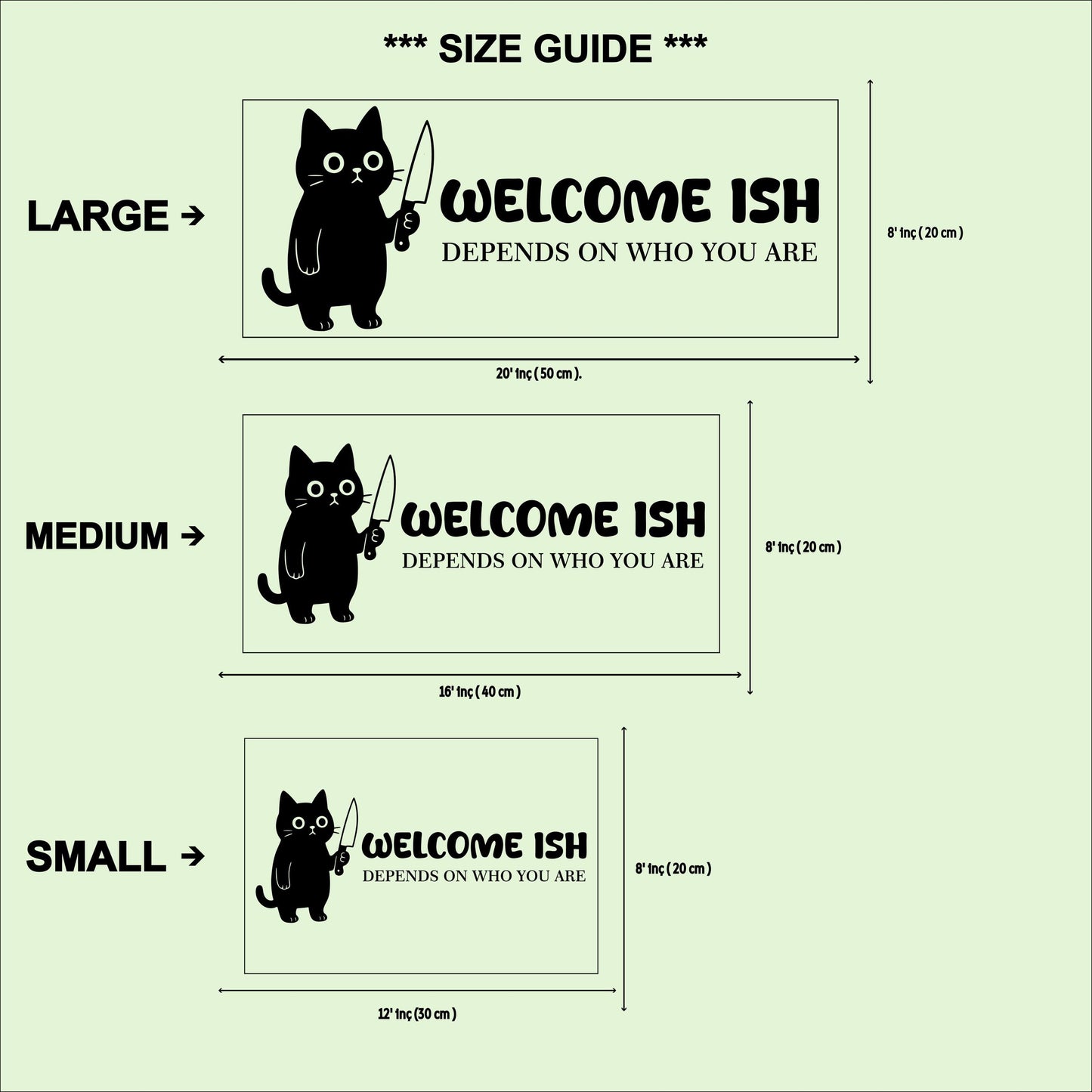 Funny Black Cat Wooden Sign: Welcome-ish Quirky Farmhouse Decor