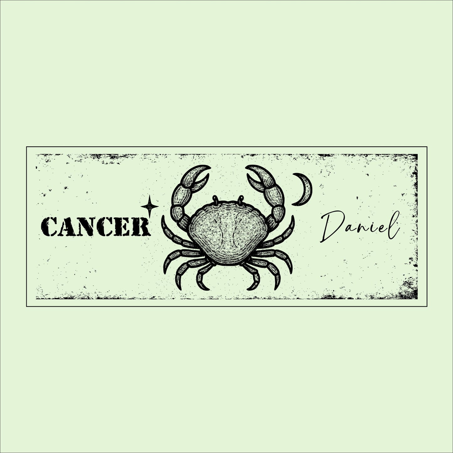 Personalized Cancer Zodiac Wooden Plaque: Rustic Astrology Wall Art