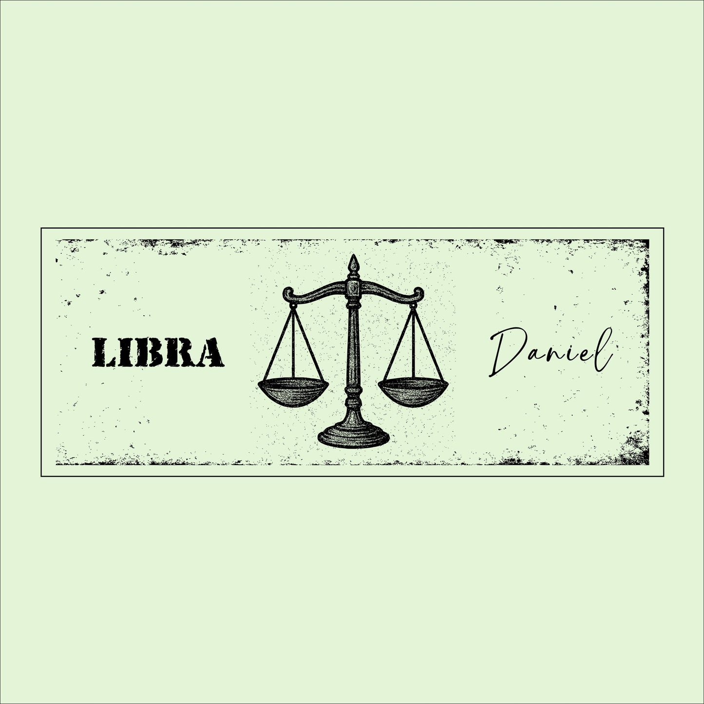 Libra Zodiac Sign Wooden Plaque: Rustic Astrology Wall Hanging