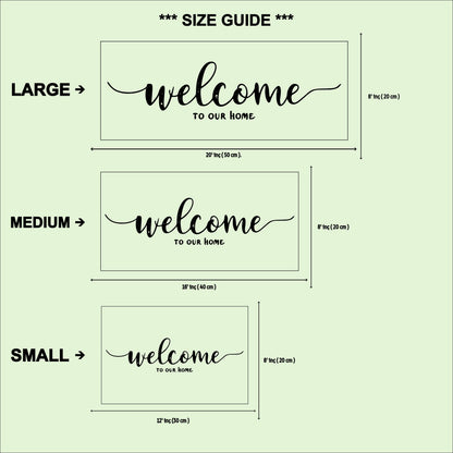 Rustic Welcome to Our Home Sign: Birch Wood Farmhouse Decor
