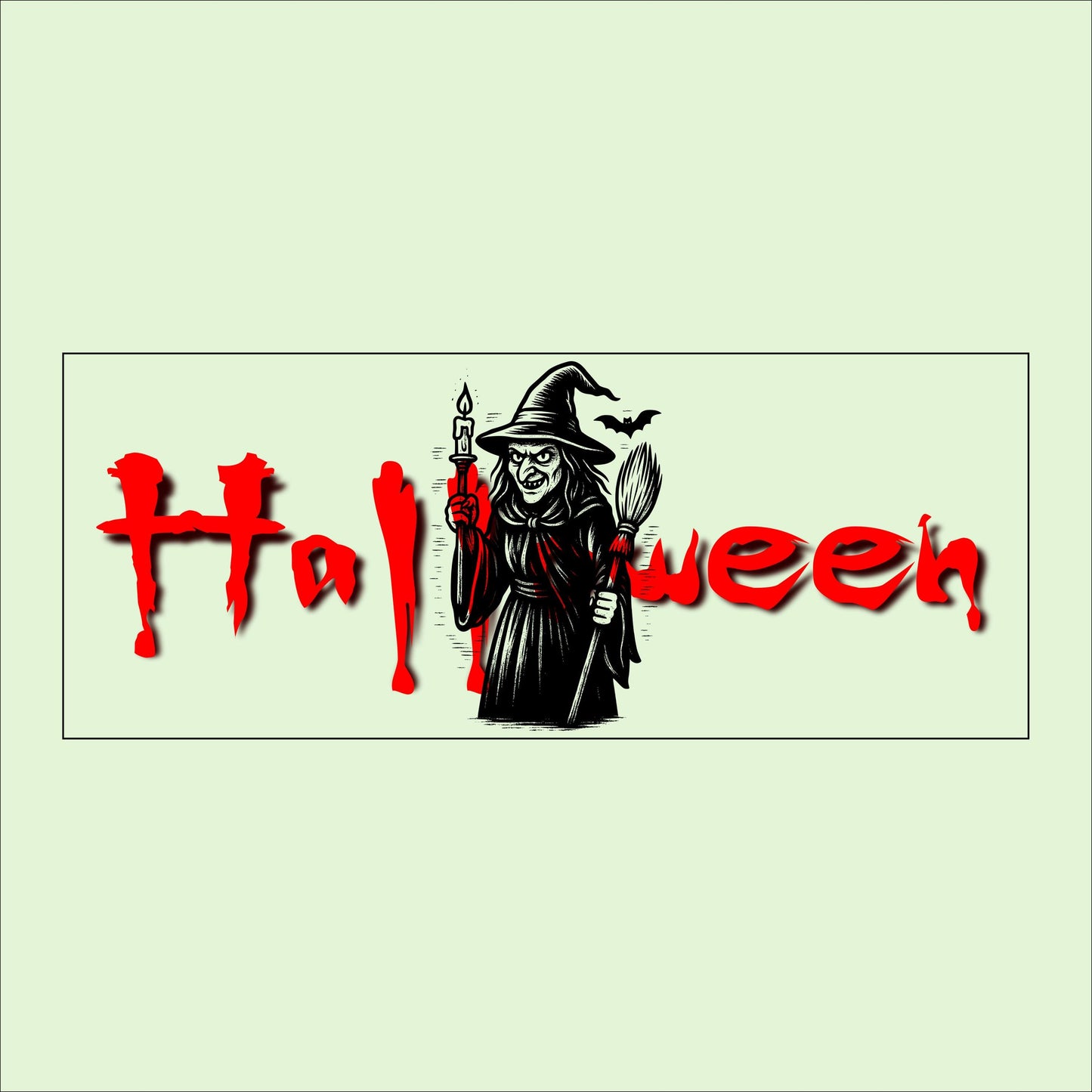 Rustic Witch Halloween Sign: Handmade Birch Wood Wall Decor