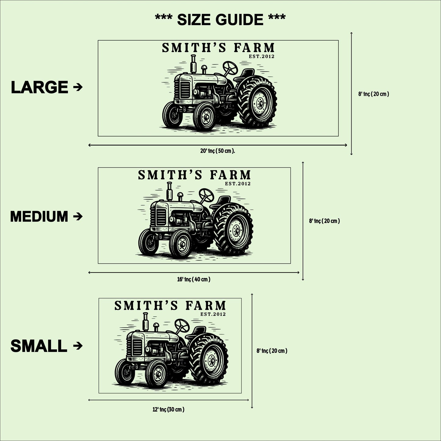 Personalized Farm Sign: Rustic Tractor Birch Wood Plaque