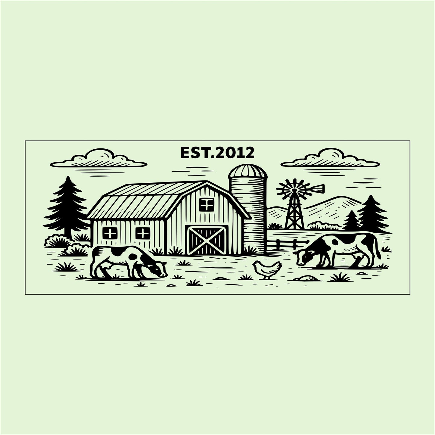 Personalized Farm Sign: Rustic Barn Decor with EST. Year