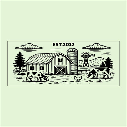 Personalized Farm Sign: Rustic Barn Decor with EST. Year