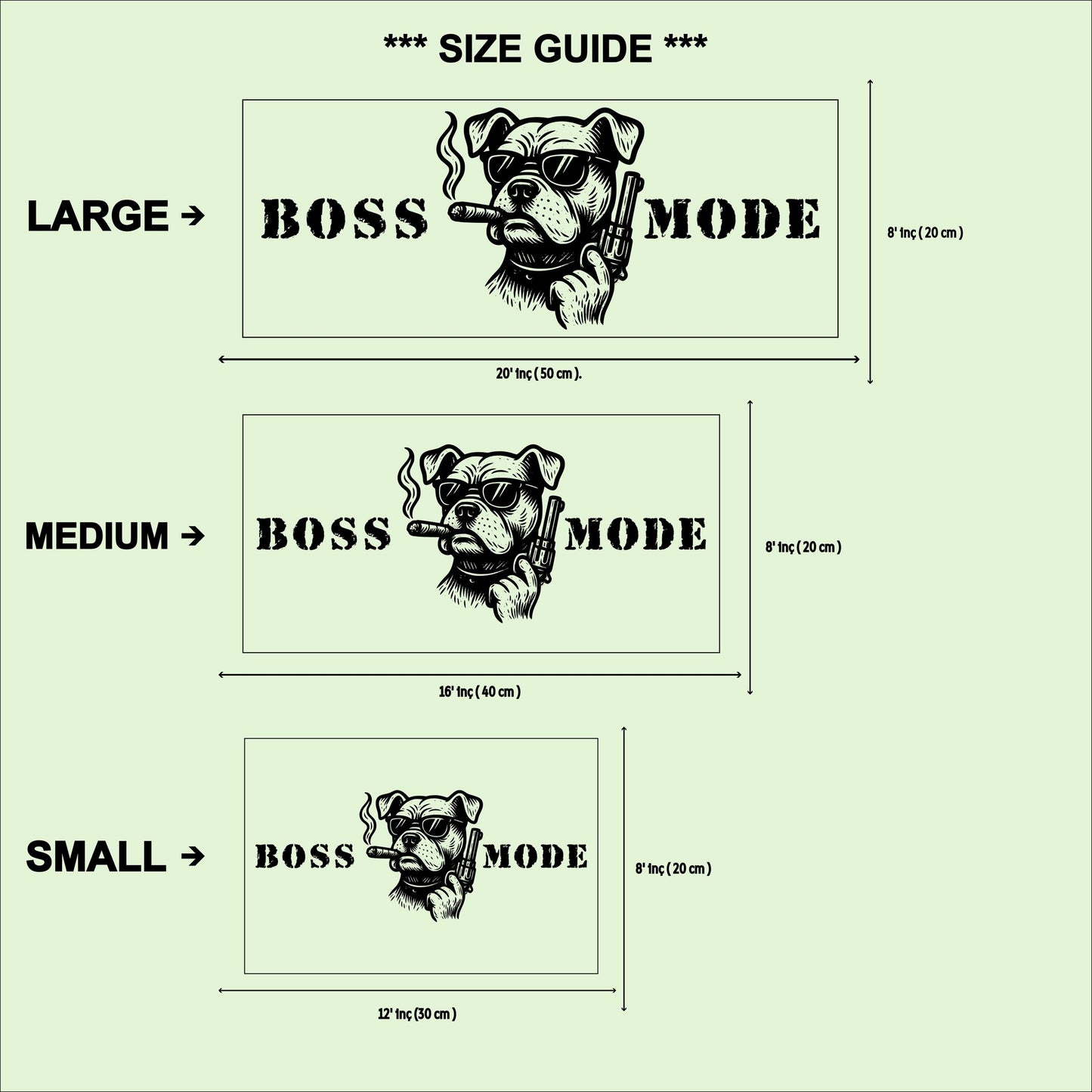 Funny Bulldog Wooden Sign: Boss Mode Man Cave Decor