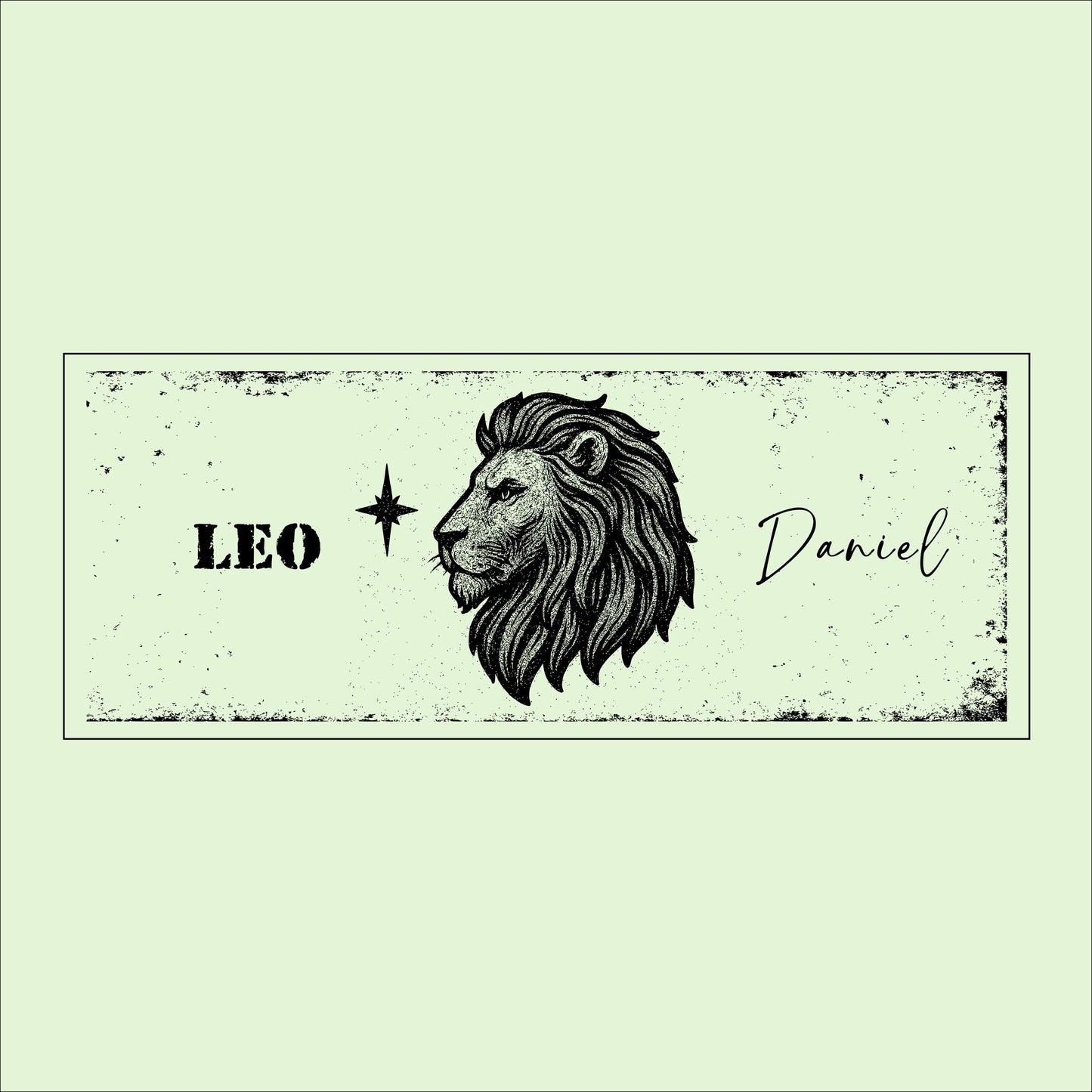 Personalized Leo Zodiac Wooden Plaque: Rustic Lion Constellation Wall Art