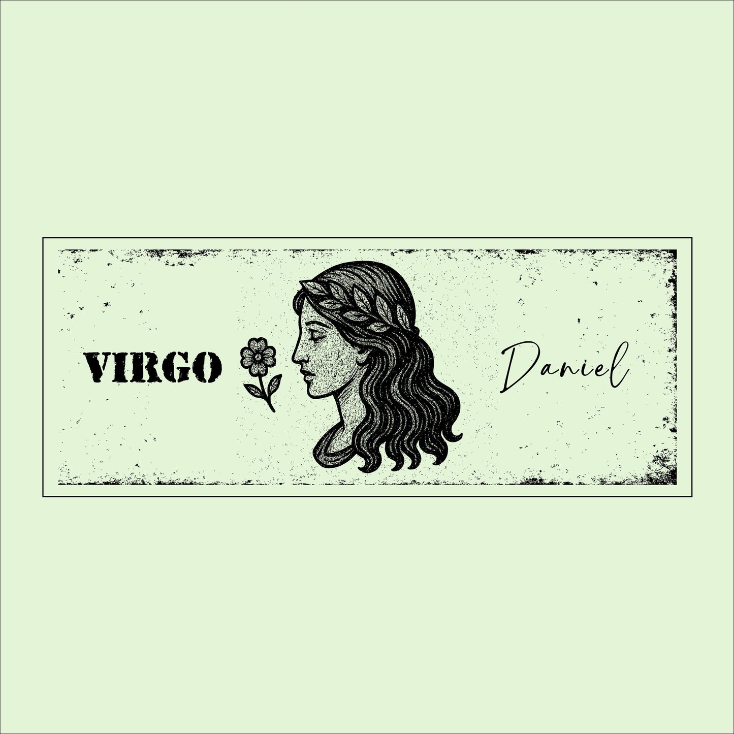 Personalized Virgo Zodiac Sign Wooden Plaque: Rustic Astrology Decor