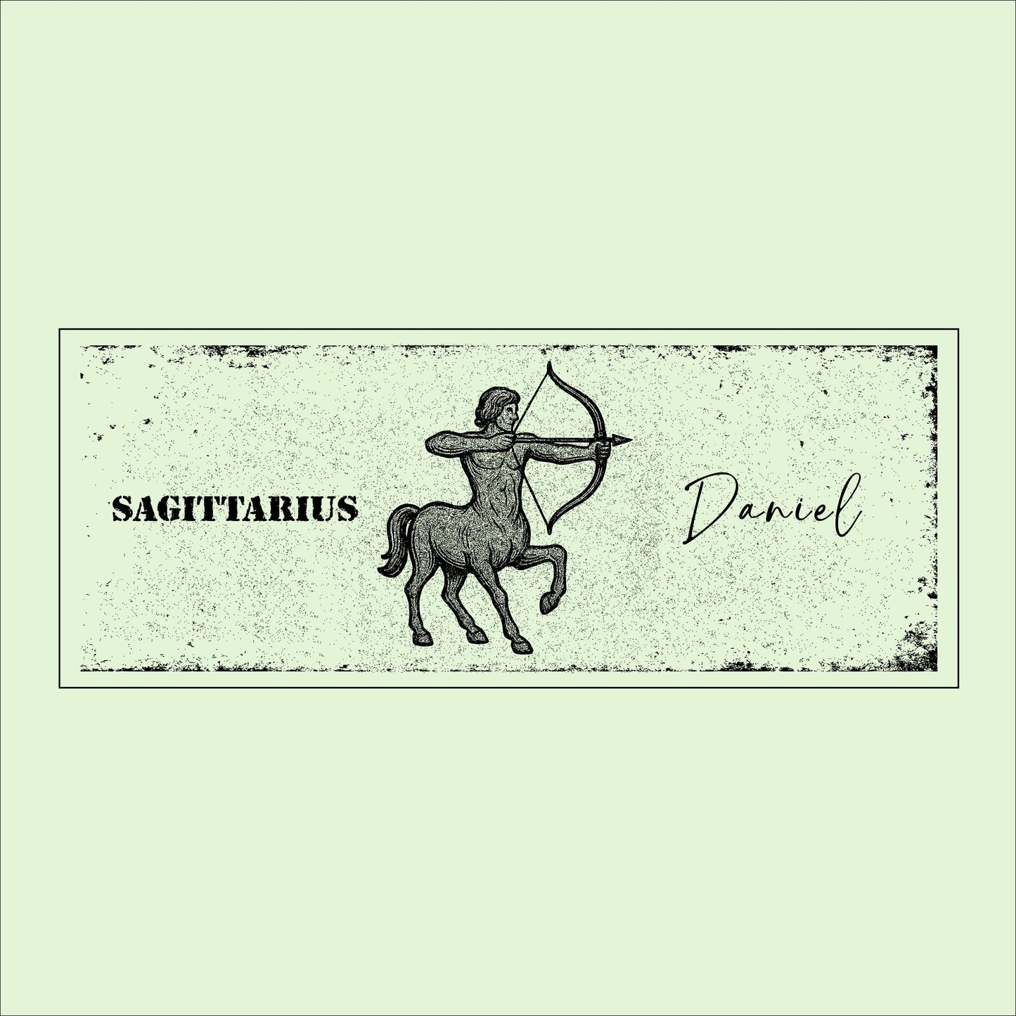 Sagittarius Zodiac Sign: Rustic Birch Wood Astrology Plaque