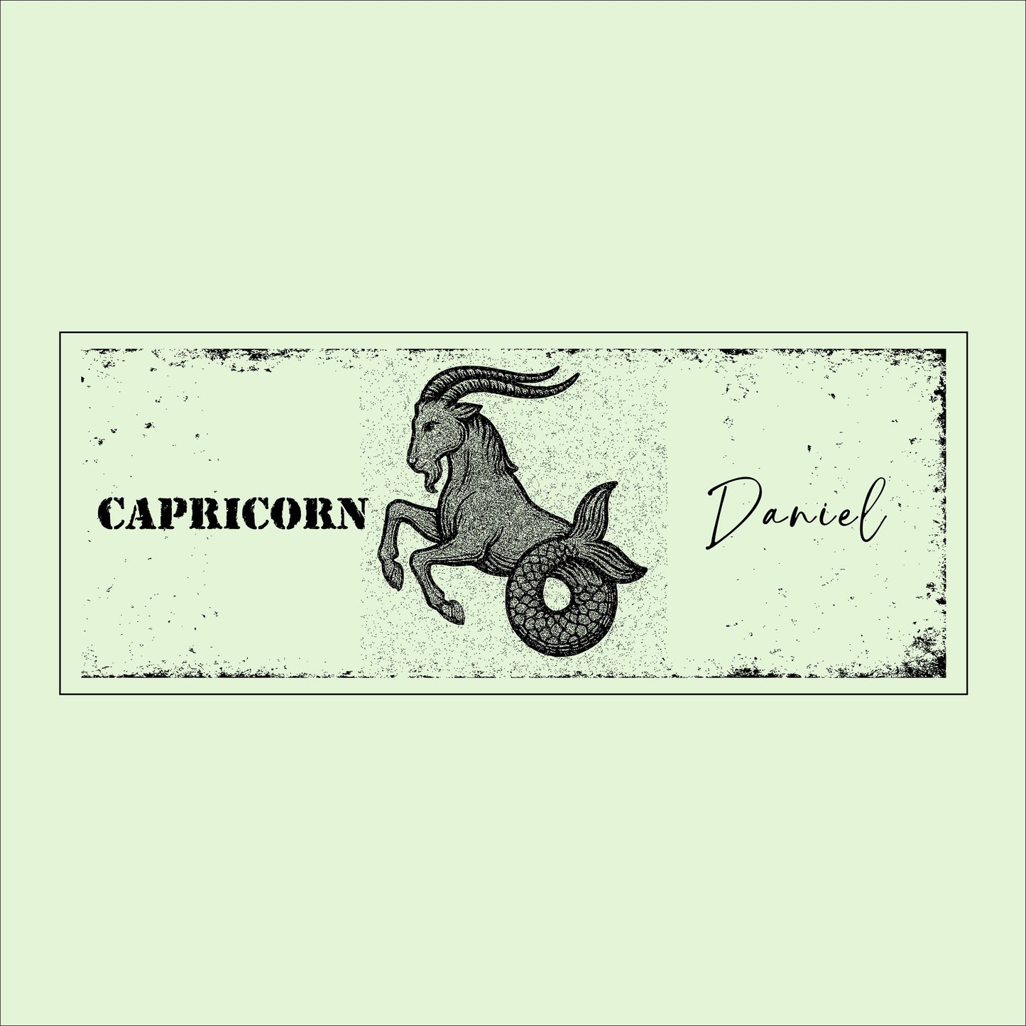 Capricorn Zodiac Sign Wooden Plaque - Personalized Name Wall Decor - Rustic Astrology Gift for Home