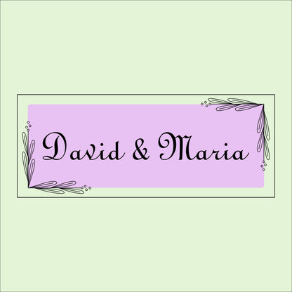 Personalized Couple Name Sign: Custom Family Door Plaque Wedding Gift Wall Decor Anniversary Sign