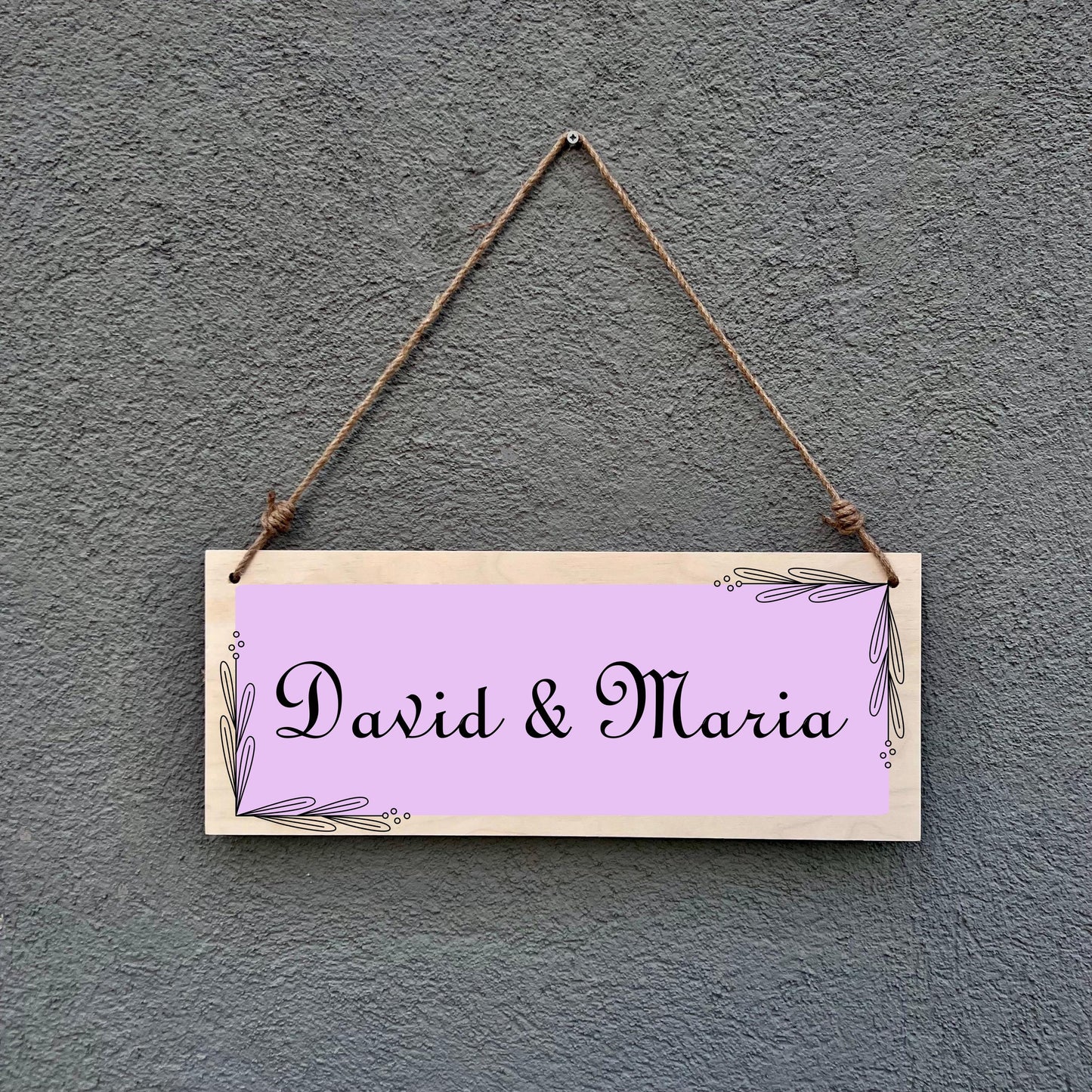 Personalized Couple Name Sign: Custom Family Door Plaque Wedding Gift Wall Decor Anniversary Sign
