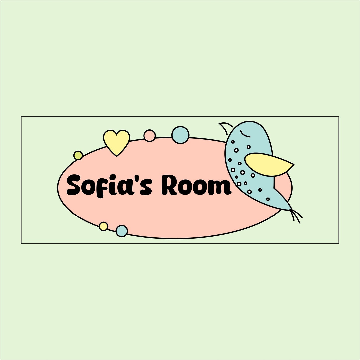 Personalized Kids Room Sign: Child Bedroom Name Sign Custom  Nursery Wall Decor