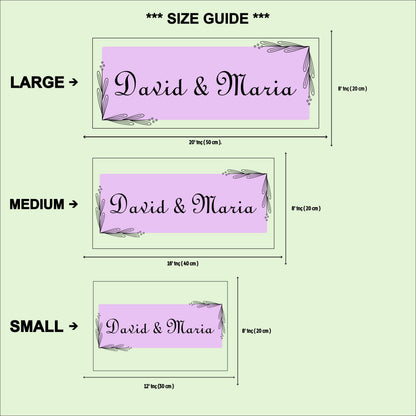 Personalized Couple Name Sign: Custom Family Door Plaque Wedding Gift Wall Decor Anniversary Sign