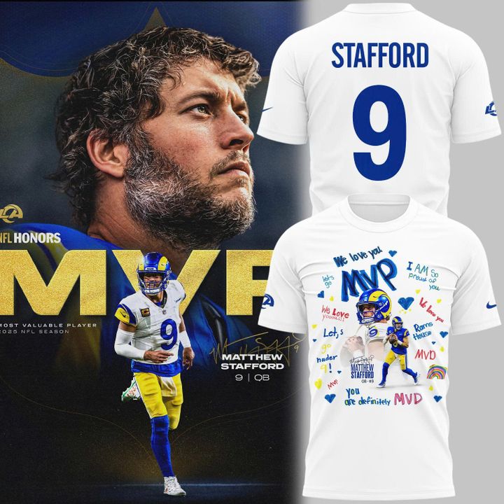 Special Matthew Stafford Los Angeles Rams 2025 MVP T-Shirt 2
