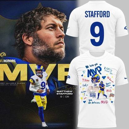 Special Matthew Stafford Los Angeles Rams 2025 MVP T-Shirt 2