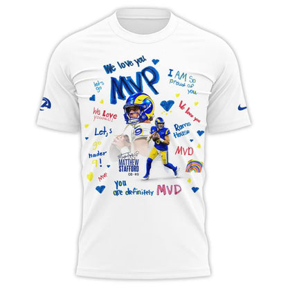 Special Matthew Stafford Los Angeles Rams 2025 MVP T-Shirt 2