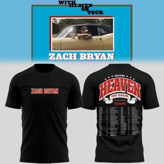 Zach Bryan With Heaven On Tour T-Shirt