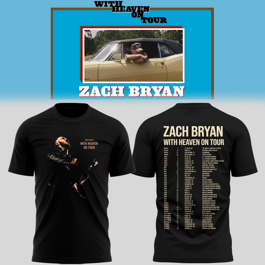 Zach Bryan With Heaven On Tour T-Shirt