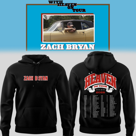 Zach Bryan - With Heaven On Tour 2026 Hoodie