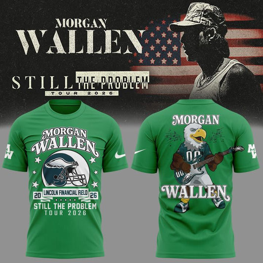 Exclusive Morgan Wallen x Philadelphia Eagles - Still The Problem Tour 2026 T-Shirt