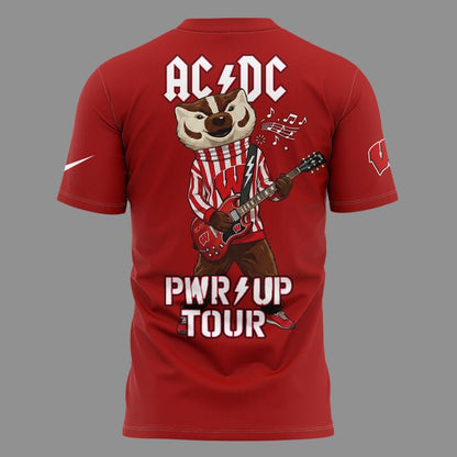 01. AC/DC x Wisconsin Badgers Football - Power Up Tour 2026 T-Shirt