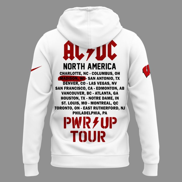 08. Perfect Hoodie AC/DC x Wisconsin Badgers Football - Power Up Tour 2026 Hoodie