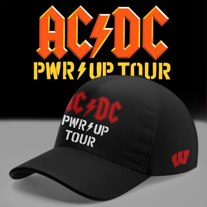 12. Perfect 2026 Power Up Tour AC/DC x Wisconsin Badgers Football Hoodie