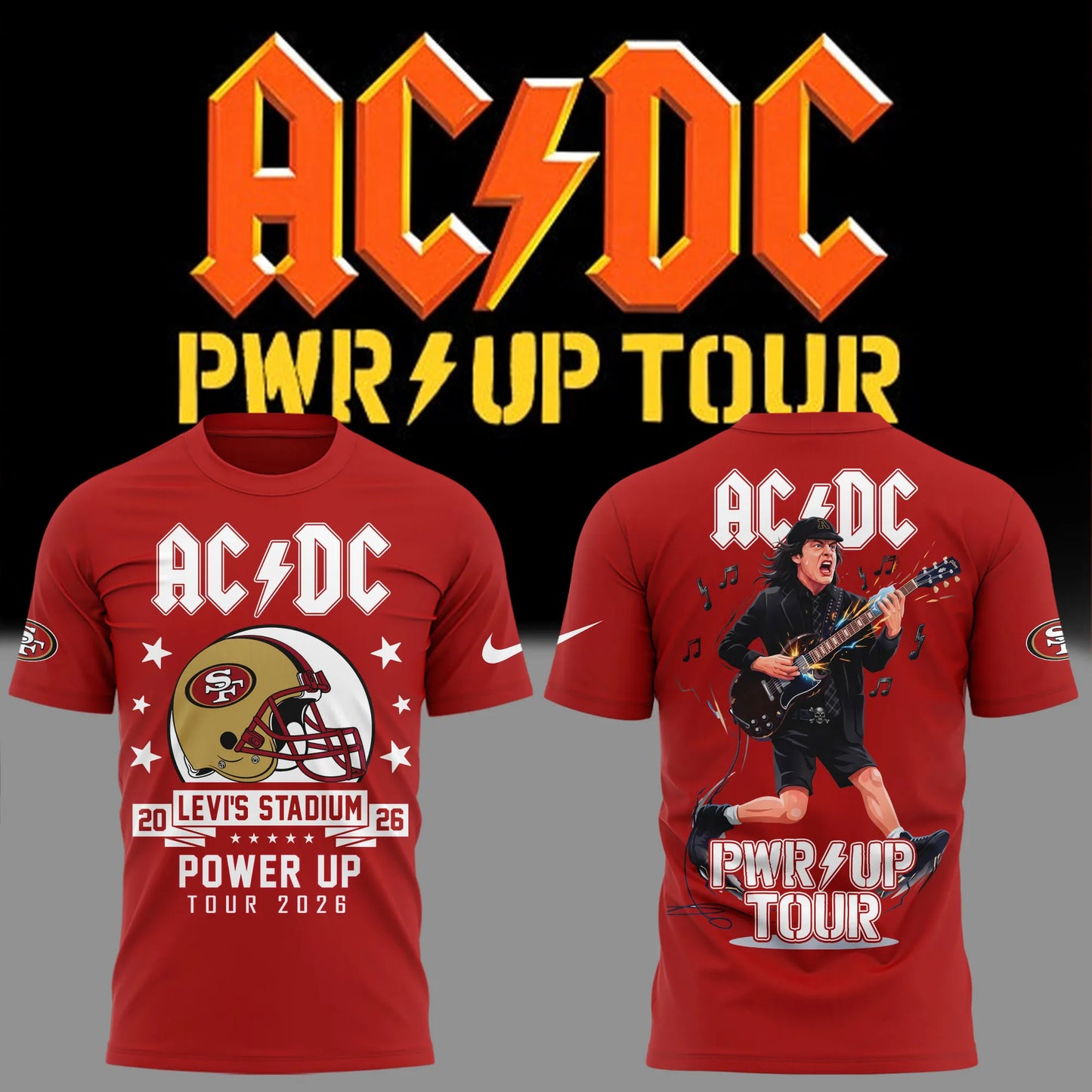 AC/DC x San Francisco 49ers - Power Up Tour 2026 T-Shirt