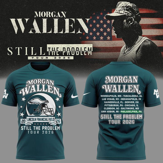 Morgan Wallen x Philadelphia Eagles - Still The Problem Tour 2026 T-Shirt
