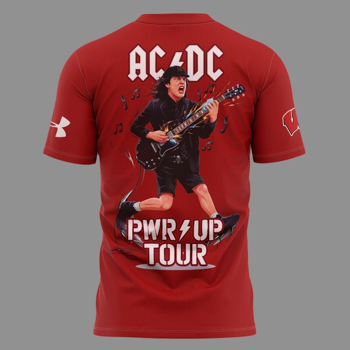 09. Special Edition AC/DC x Wisconsin Badgers Football - Power Up Tour 2026 T-Shirt