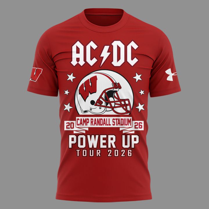 09. Special Edition AC/DC x Wisconsin Badgers Football - Power Up Tour 2026 T-Shirt