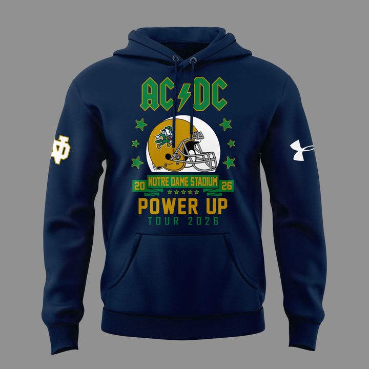 Special Hoodie AC/DC x Notre Dame Football - Power Up Tour 2026 Hoodie