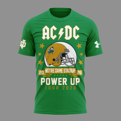 Exclusive AC/DC x Notre Dame Football - Power Up Tour 2026 T-Shirt