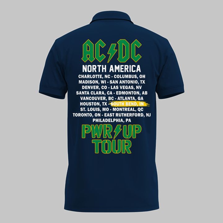 Special AC/DC x Notre Dame Football - Power Up Tour 2026 Polo